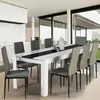 Image de Table Ã Manger Georgia 8 Personnes Blanche Et Noire 160 Cm