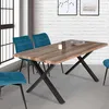 Image de Table Ã Manger Dakota 6 Personnes Pieds Forme En X Design Industriel 160 Cm