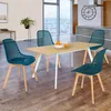 Image de Lot De 4 Chaises Mandy Bleu Canard Pour Salle Ã Manger