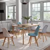 Image de Lot De 6 Chaises Sara Mix Color Rose Blanc Gris Clair X2 Bleu X2