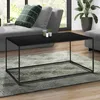 Image de Table basse DAVIS en mÃ©tal noir mat design industriel