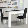 Image de Table Ã  manger ROZY 4 personnes blanche et noire 110 cm