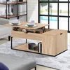 Image de Table Basse Plateau Relevable Detroit Avec Coffre Design Industriel