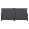 Image de Paravent ext?rieur r?tractable double 180 x 800 CM gris anthracite store lat?ral