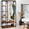 Image de Dressing penderie Ã©tagÃ¨re DAYTON effet vieilli design industriel