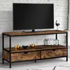 Image de Meuble Tv Dayton 2 Tiroirs Bois Effet Vieilli Design Industriel