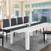 Image de Table Ã  manger extensible GEORGIA 6-10 personnes blanche et grise 140-220 x 90 cm