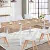 Image de Table Ã  manger extensible rectangle AUSTRIA 6-10 personnes bois pied Ã©pingle blanc 160-200 cm