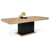 Image de Table Ã  manger extensible EDEN 6-10 personnes bois et noir 160-200 cm