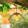 Image de Lampe Solaire ExtÃ©rieure Sydney Suspension En MÃ©tal Effet Rotin