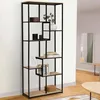 Image de EtagÃ¨re BibliothÃ¨que AsymÃ©trique 8 Niveaux Detroit Design Industriel 161 Cm - Idmarket