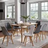 Image de Lot de 8 chaises scandinaves sara mix color blanc x2, gris clair x2, gris foncÃ© x2, noir x2