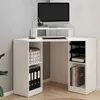 Image de Bureau d'angle harry blanc gain de place bureau informatique avec rangements