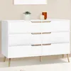 Image de IDMARKET Commode 6 tiroirs HELSINKI 115 cm scandinave blanc