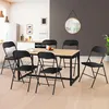 Image de Lot de 6 chaises pliantes kity noires en pu