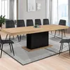 Image de Table Ã  manger extensible rectangle EDEN 10-12 personnes bois et noir 200-250 cm