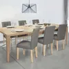 Image de Lot de 6 chaises polga capitonnÃ©es grises pour salle Ã  manger