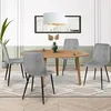 Image de Lot de 4 chaises mila en velours gris clair pour salle Ã  manger