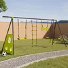 Image de BalanÃ§oire 4 Portiques Pour Jardin Avec Panier De Basket Et But De Foot