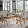 Image de Lot De 6 Chaises Scandinaves Sara Beige Pour Salle Ã Manger