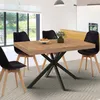 Image de Table Ã  manger rectangle alix 4-6 personnes pied araignÃ©e bois et noir 110 cm