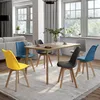 Image de Lot de 6 chaises scandinaves sara mix color bleu x2, gris clair, gris foncÃ© x2, jaune