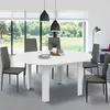 Image de Table Ã  manger blanche extensible ronde pour 4-8 personnes