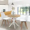 Image de Table Ã  manger ronde alix 2-4 personnes pied araignÃ©e bois et blanc 80 cm