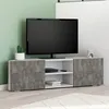 Image de Meuble tv 110 cm d'angle eli blanc portes effet bÃ©ton