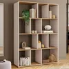 Image de EtagÃ¨re bibliothÃ¨que jena 4 niveaux blanc et effet bois h.143 cm