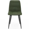 Image de Lot de 6 chaises MILA en velours vert kaki pour salle Ã  manger