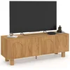 Image de Meuble TV 140 cm ARCHIE 4 portes design arche effet bois