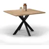 Image de Table basse carrÃ©e ALIX 70 cm pied araignÃ©e bois et noir