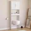 Image de Meuble Ã©tagÃ¨re dessus WC WALDO placard bois blanc
