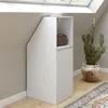 Image de Armoire sous pente 1 porte et 1 niche TOMI 40 x 50 x 70/110 cm blanc