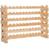 Image de Homcom ÃtagÃ¨re Ã Bouteilles Casier Ã Vin Range Bouteilles Horizontal 6 Niveaux 72 Bouteilles Max. Dim. 114l X 28l X 80h Cm Bois De Pin Massif