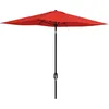 Image de Parasol Rectangulaire Inclinable De Jardin Avec Manivelle MÃ©tal Polyester Haute DensitÃ© Anti Uv 50+ Rouge
