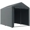 Image de Abri De Jardin Tente De Stockage Portable Abri De VÃ©lo Garage Pour ExtÃ©rieur Avec Cadre En Acier GalvanisÃ© Et Grande Porte, 1,6 X 2,2 M Gris FoncÃ©