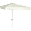 Image de Demi Parasol - Parasol De Balcon 5 Entretoises MÃ©tal Dim. 2,3l X 1,3l X 2,49h M Polyester Haute DensitÃ© CrÃ¨me