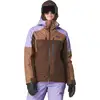 Image de Picture Organic Clothing - Veste de ski imper-respirant - Exa Jkt Paisley Cocoa Chicory pour Femme - Taille S - Marron