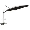 Image de Castillo Gris : Parasol DÃ©portÃ©, Rond Ã 350cm, Rotatif Ã 360Â°