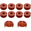 Image de Bobine fil coupe bordure fil de rechange WA0010 compatible pour Worx dÃ©broussailleuse WG150 WG155 WG160 WG165 WG170 Ã 1,65mm longueur 3m [Lot 8 bobines + 2 couvercles] PhonillicoÂ®