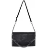 Image de Sac Bandouliere Crazychic  Sac Bandoulière Chaînes Nubuck Métalisé P10736433