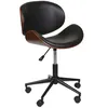 Image de Chaise de bureau rÃ©glable design rÃ©tro Reno - Noir effet vielli