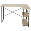 Image de Bureau d'Angle DÃ©co "Job" 120cm Noir & Naturel