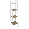 Image de EtagÃ¨re Ã  4 planches en bois et mÃ©tal - L. 34 x H. 148 cm. - Blanc