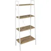 Image de EtagÃ¨re large Ã  4 planches en bois et mÃ©tal - L. 60 x H. 148 cm. - Blanc