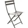 Image de Chaise De Jardin Pliable En MÃ©tal Greensboro - Gris Tonka