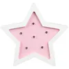 Image de Lampe En Bois Enfant Etoile - H. 13 Cm - Rose