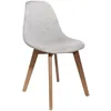 Image de Chaise scandi en grosse maille Flora - Gris clair